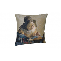Gobelínový povlak na polštář  - La Dentellière by Vermeer